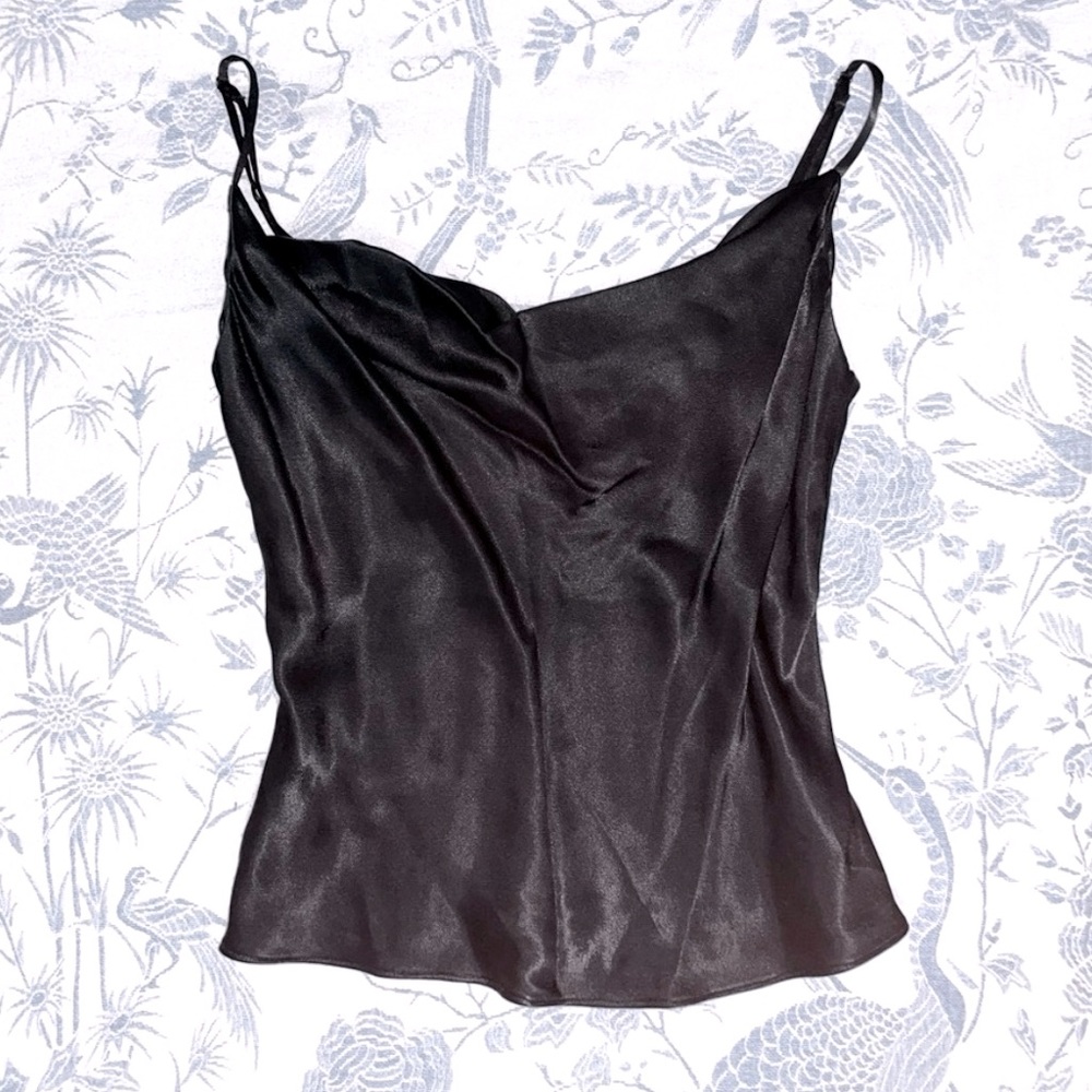 Wilfred | Satin Cowl Neck Camisole - Black